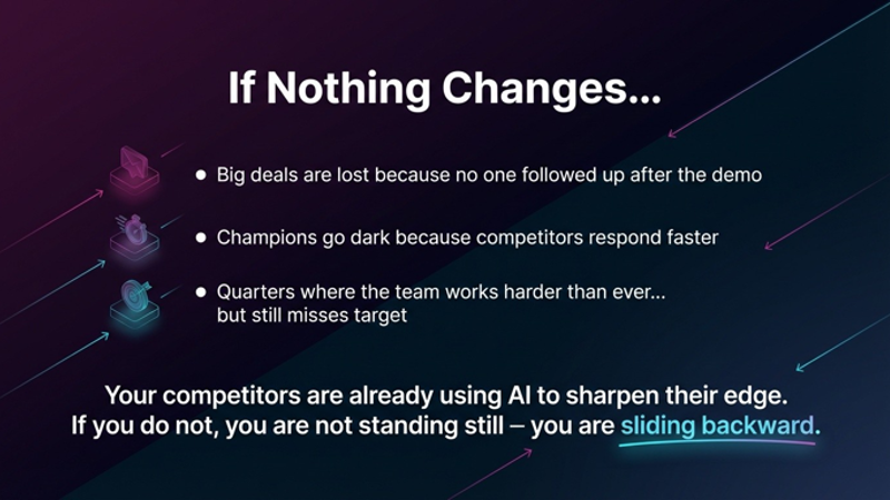 Visual illustrating the cost and risk of inaction if no strategic change is made